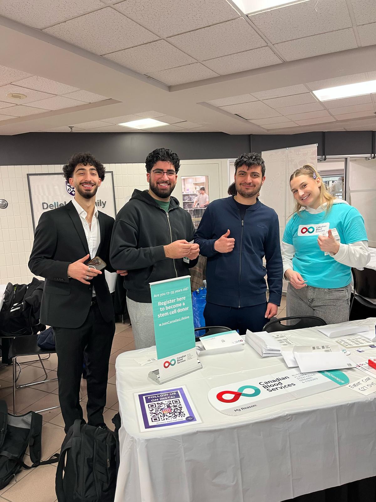 Volunteers at a Western University IDSL stem cell donor drive